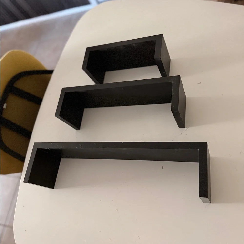 Modern Black Wall Shelf Set